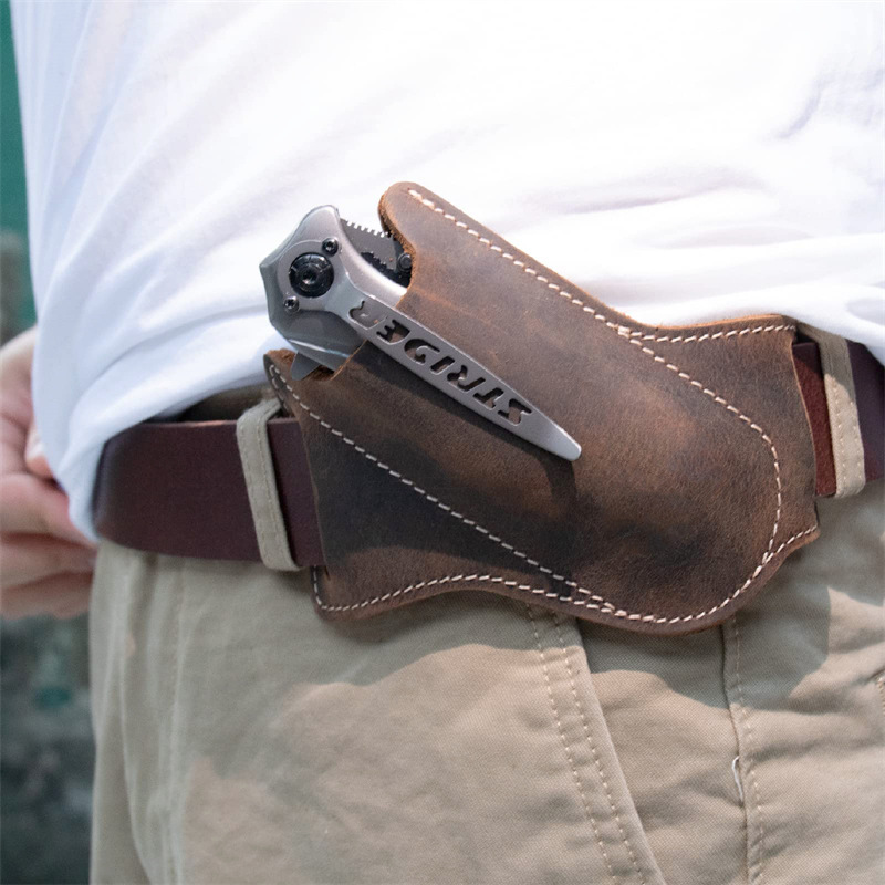 Edc Everyday Carry Knives - 1PC Leder Messer Mantel Klappmesser Träger