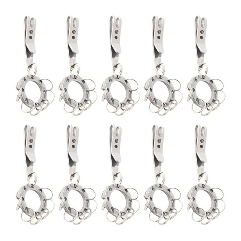 Edc Carry Belt - T22C Mehrzweck-Kreisgürtelclip (10er-Pack) für Schlüssel, Taschenlampen,