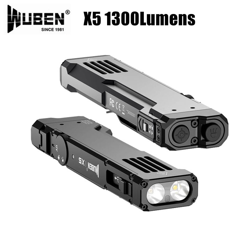 Edc Carry Flashlight - WUBEN X5 Kompakte EDC-Taschenlampe, 1300 Lumen,