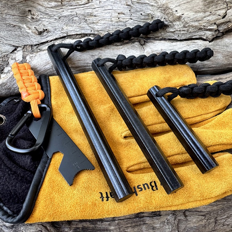 Ferro Rod Striker - Handgewebter Seil-Sechskant-Feuerstahl aus Magnesium für Outdoor-Überlebensausrüstung,