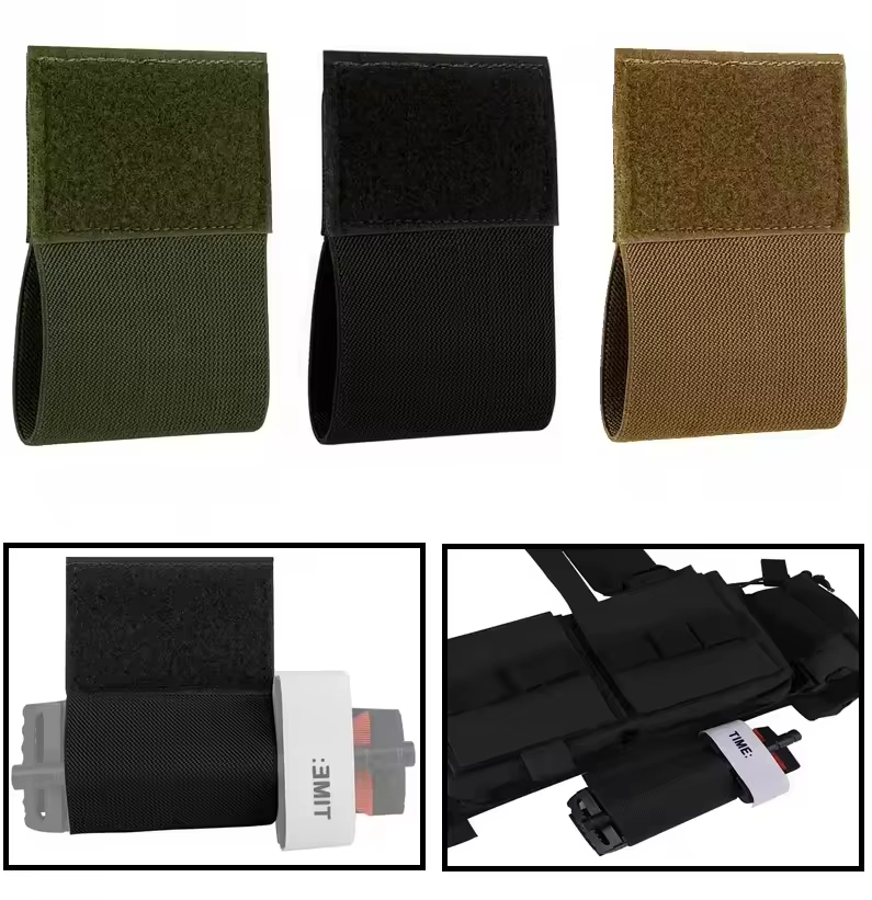 Edc Carry Belt - Elastischer Tourniquet-Halter mit Haken und Ring