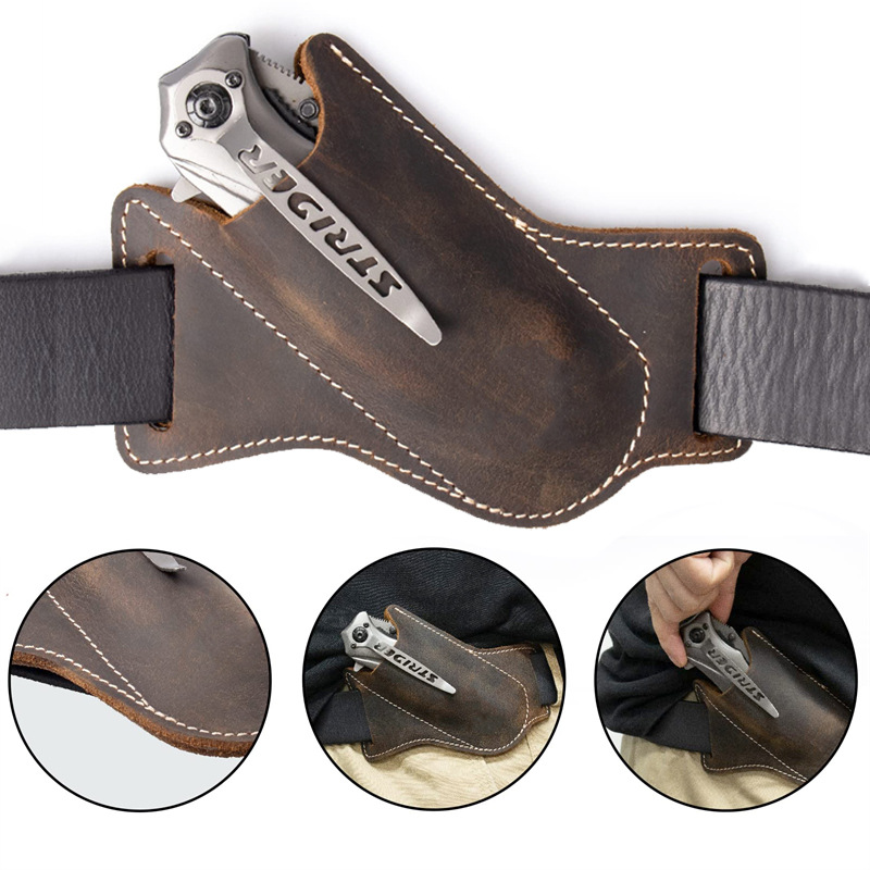 1PC Leder Messer Mantel Klappm – Edc Everyday Carry Knives Bewertung und Preis