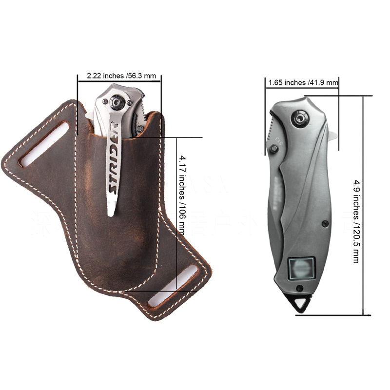 1PC Leder Messer Mantel Klappm – Edc Everyday Carry Knives Bewertung und Preis