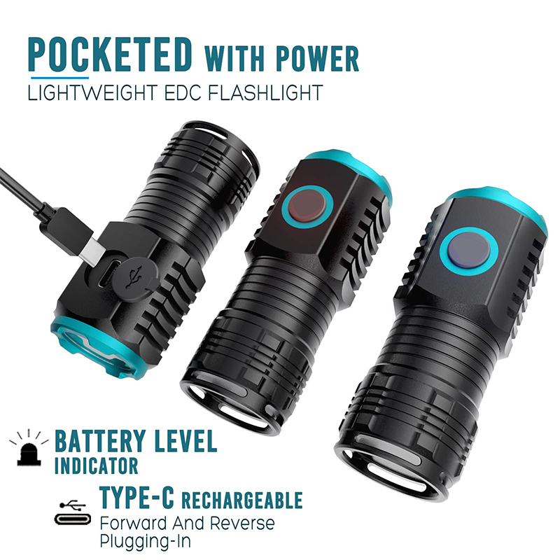 Typ-C USB wiederauf ladbare Ta – Edc Carry Flashlight Bewertung und Preis