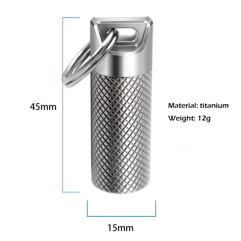 Titanlegierung Mini wasserdich – Edc Pill Carry Bewertung und Preis