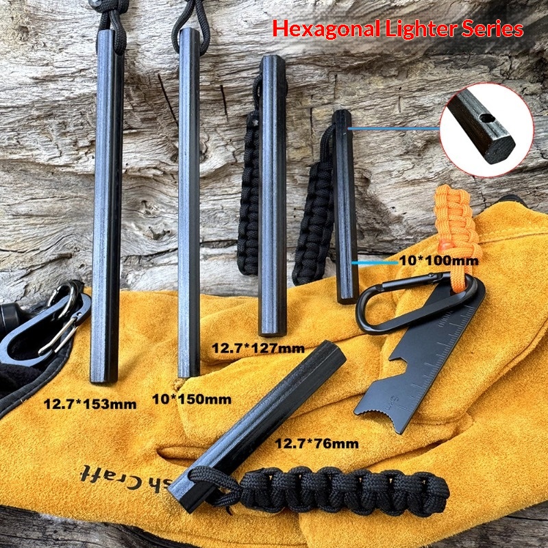 Handgewebter Seil-Sechskant-Fe – Ferro Rod Striker Bewertung und Preis