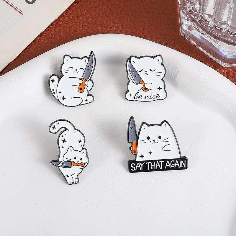 Nette Cartoon Weiße Katze Klei – Edc Everyday Carry Knives Bewertung und Preis