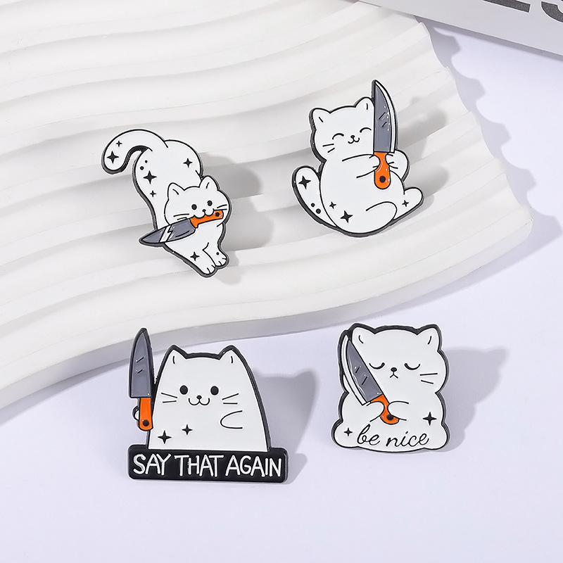 Nette Cartoon Weiße Katze Klei – Edc Everyday Carry Knives Bewertung und Preis